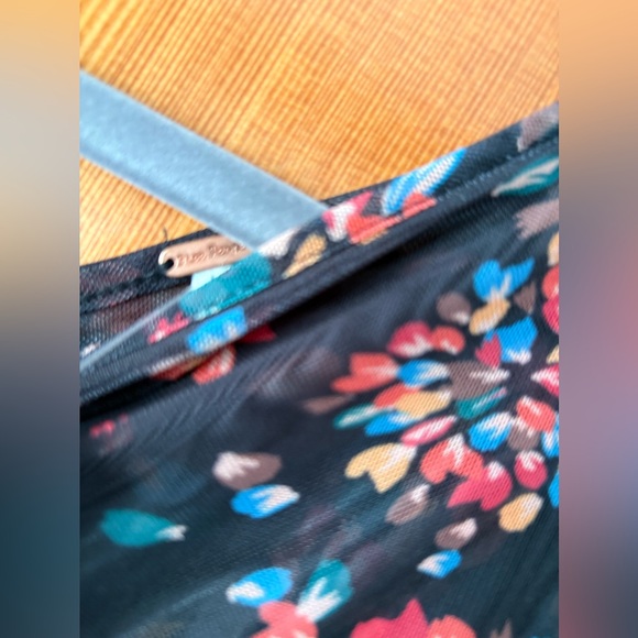 Free People Briella Twilight Combo Multi Color Ruched Slit Midi Dress - Picture 7 of 7